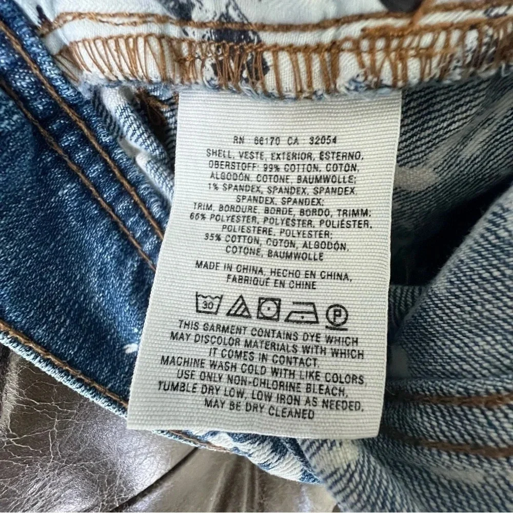 Anthropologie Pilcro & the letterpress bleach dye Hyphen denim jean shorts 90s - Picture 13 of 15